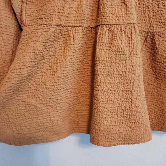 Madewell‎ Peplum 3/4 Sleeve Open Back Top Size XS - Picture 9 of 11